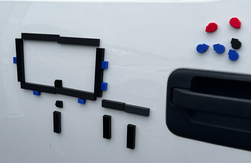 Breach Blocks on side of truck depicting an entry